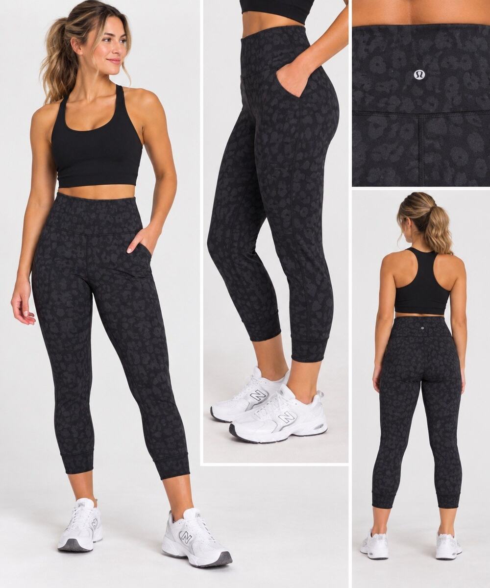 Lululemon Align Jogger Crop 23” Formation Camo Deep Coal Multi Size 4